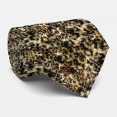 Wilder Imitat-Pelz-Leopard-Art-Camouflage-Druck Krawatte (Gerollt)