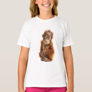 Wilder Ingwer-Haar Orang-Utan Primaten Baby Kinder T-Shirt