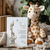 Wilder Jungle Safari Tiere Vertikaler Kindergeburt Dankeskarte