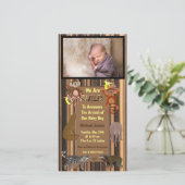 Wilder Jungle Streifen Geburt Ankündigung (Stehend Vorderseite)