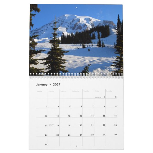 Wilder Kalender Washingtons 2012 (Jan 2027)