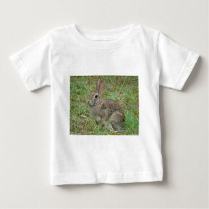 Wilder Kaninchen Östliches Baumwollschwanzkaninche Baby T-shirt