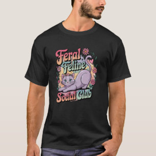 Wilder Katzen Sozialclub Pastellkatze für Frauen & T-Shirt