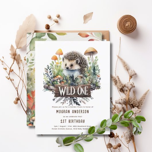 Wilder Kleiner Waldtiere Igel Rustikal