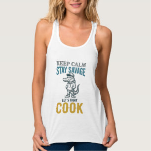Wilder Koch-Alligator Vintage-Gravur Grafik_1 Tank Top