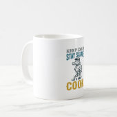 Wilder Kochalligator Vintage-Stich Grafik_1 Kaffeetasse (Vorderseite Links)