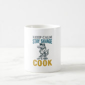 Wilder Kochalligator Vintage-Stich Grafik_1 Kaffeetasse (Mittel)