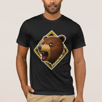 Wilder Kopf eines Grizzlybären - Grafik eines Raub T-Shirt