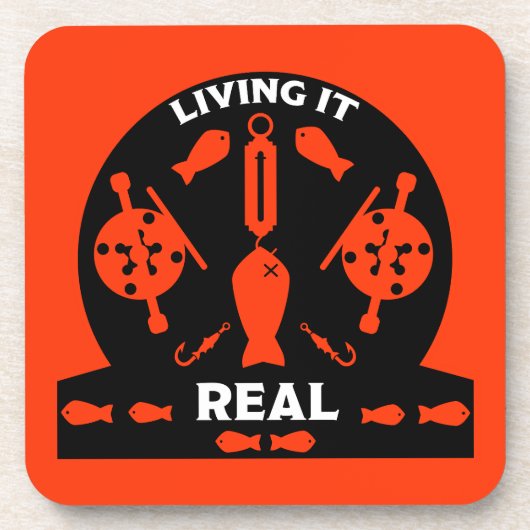 Wilder Lachs Getränkeuntersetzer (Vorderseite)