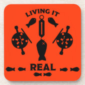 Wilder Lachs Getränkeuntersetzer (Vorderseite)