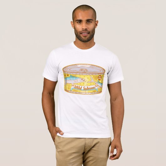 Wilder Lachs in einer Dose T-Shirt (Vorne ganz)