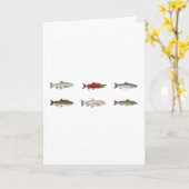 Wilder Lachs Karte (Gelbe Blume)