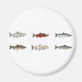 Wilder Lachs Magnet (Vorne)