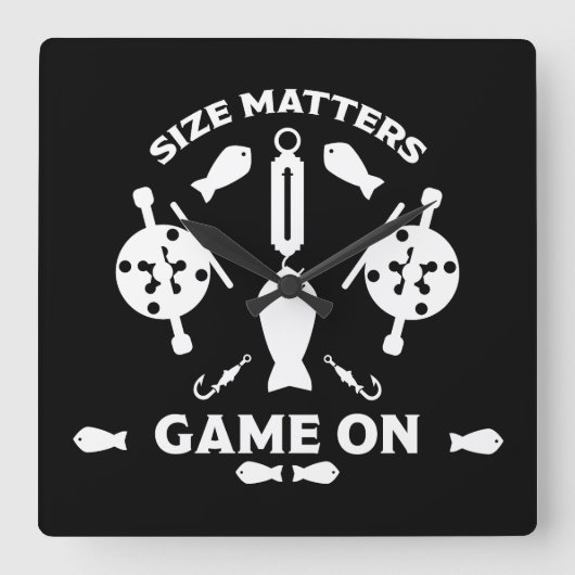 Wilder Lachs Quadratische Wanduhr (Vorderseite)