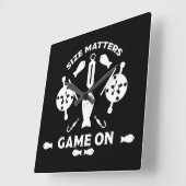 Wilder Lachs Quadratische Wanduhr (Winkel)