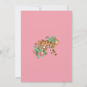 Wilder Leopard erster Geburtstag Einladung (Rückseite)