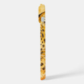 Wilder Leopard – Geburtsmonat August Tier iPhone Hülle (Linke Seite)