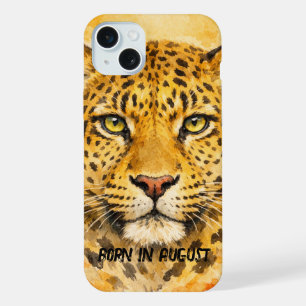 Wilder Leopard – Geburtsmonat August Tier iPhone 15 Plus Hülle