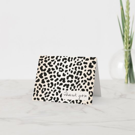 Wilder Leopard Gepard Dankeskarte (Vorderseite)