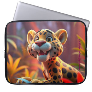 Wilder Leopard im Herzen des Dschungelmousepads Laptopschutzhülle
