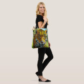 🌸 Wilder Leopard Neon Safari Energie Hausstil 🌸 Tasche (Am Model)