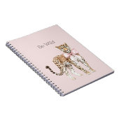 Wilder Leopard Rosa Bogen   Notizblock (Rechte Seite)