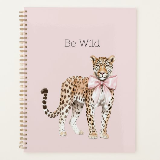 Wilder Leopard Rosa Bogen Planer (Vorderseite)