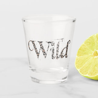 Wilder Leoparden-Tierdruck Schnapsglas
