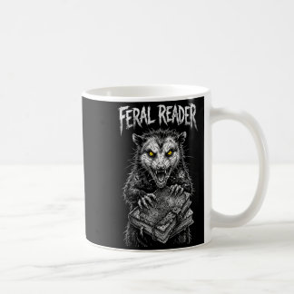Wilder Leser lustiger Opossum Bibliothekar Bücherl Kaffeetasse