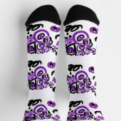 Wilder Lila Pfau Socken (Oben)