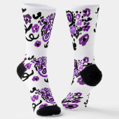Wilder Lila Pfau Socken (Gewinkelt)