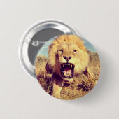 Wilder Löwe Button (Vorne & Hinten)