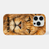 Wilder Löwe – Wildes Tier des Geburtsmonats Juli iPhone Hülle (Rückseite (Horizontal))