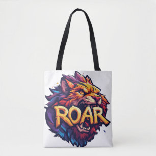 Wilder Löwenbrüller Motivationsstarkes Buntes Wild Tasche