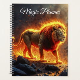 Wilder Majestätischer Löwe mächtiger Lavaräuber Planer