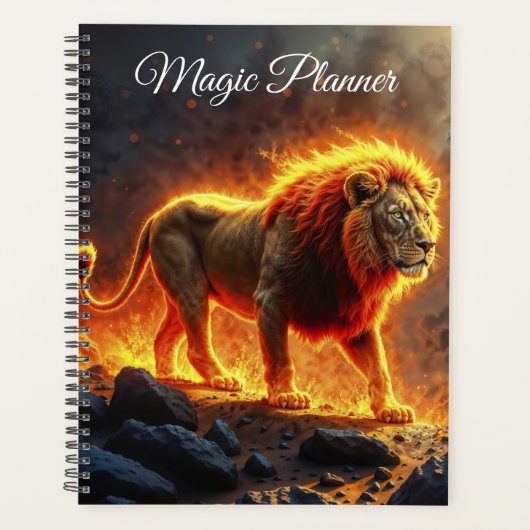 Wilder Majestätischer Löwe mächtiger Lavaräuber Planer (Vorderseite)