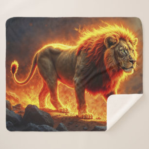 Wilder Majestätischer Löwe mächtiger Lavaräuber Sherpadecke