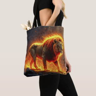 Wilder Majestätischer Löwe mächtiger Lavaräuber Tasche