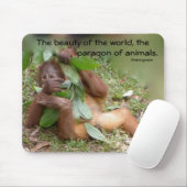 Wilder Mann von Borneo Orangutan Mousepad (Mit Mouse)