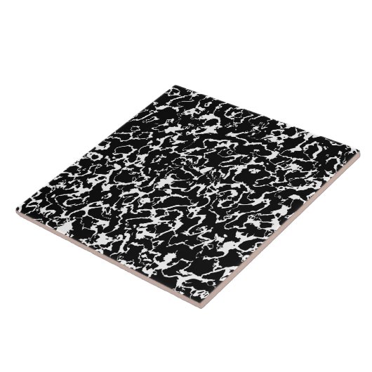 Wilder Marmor 3 - Schwarzweiss Fliese (Seite)