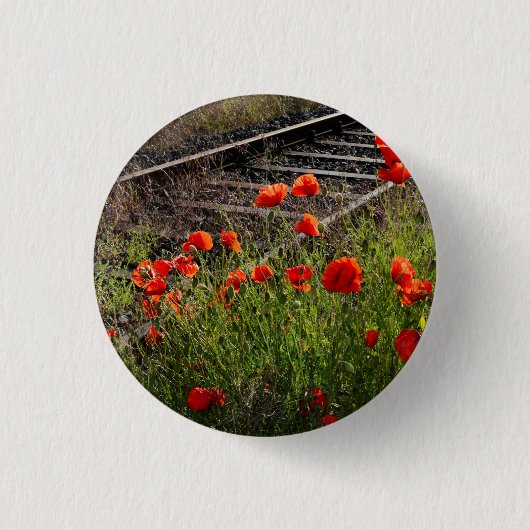 Wilder Mohn Button (Vorderseite)