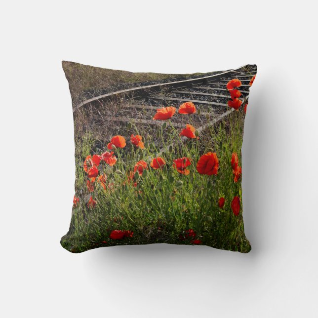 Wilder Mohn  Kissen (Vorderseite)