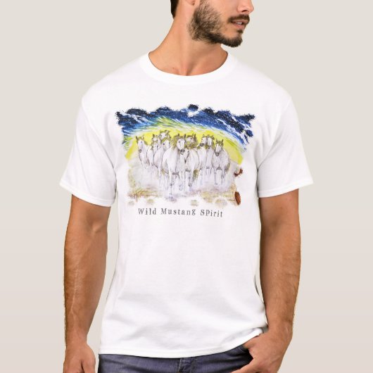 Wilder Mustang-Geist T-Shirt (Vorderseite)