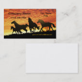 Wilder Mustang-Sonnenuntergang Visitenkarte (Vorne/Hinten)