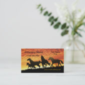 Wilder Mustang-Sonnenuntergang Visitenkarte (Stehend Vorderseite)