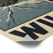 Wilder Oststoß - Tiger gegen Bärensibirische Niede Poster (Ecke)