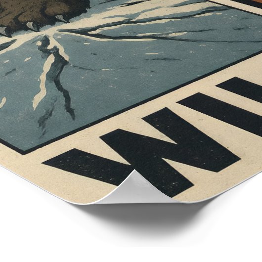 Wilder Oststoß - Tiger gegen Bärensibirische Niede Poster (Ecke)