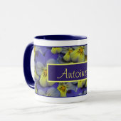 Wilder Pansy Personalizable Tasse (Vorderseite Links)