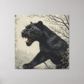 Wilder Panther Dark Fantasy Leinwanddruck (Vorderseite)