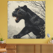 Wilder Panther Dark Fantasy Leinwanddruck (Insitu (Wohnzimmer))